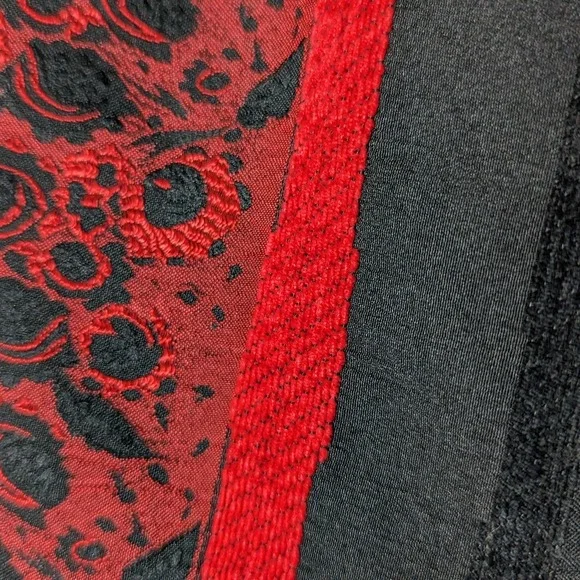 Vintage TanJay Textured Lace Stripe Zip Jacket Women's‎ L 90's Career Embroidery - Picture 6 of 10